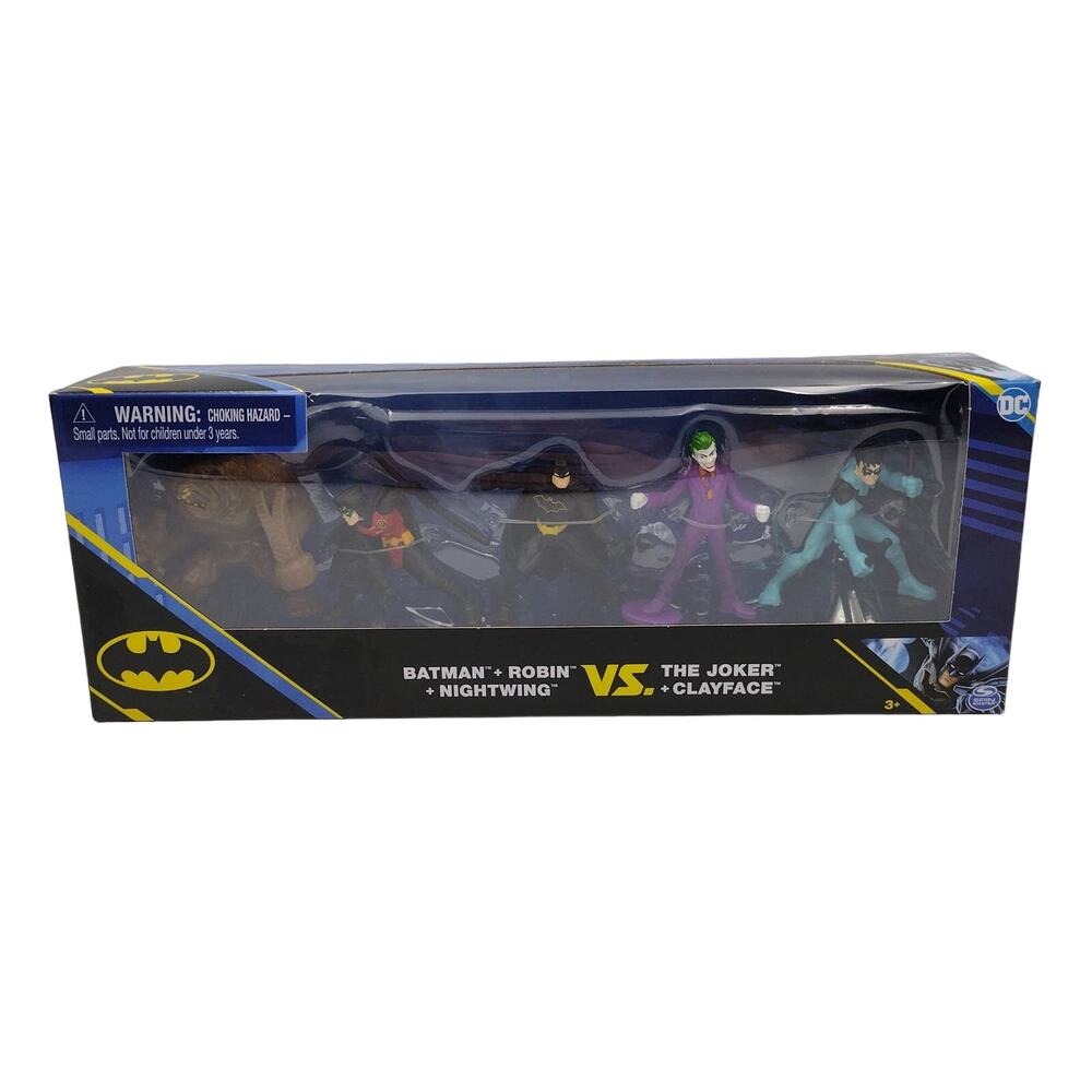 DC Batman Robin Nightwing vs Joker Clayface 2.5" Figures 2021 Spin Master New